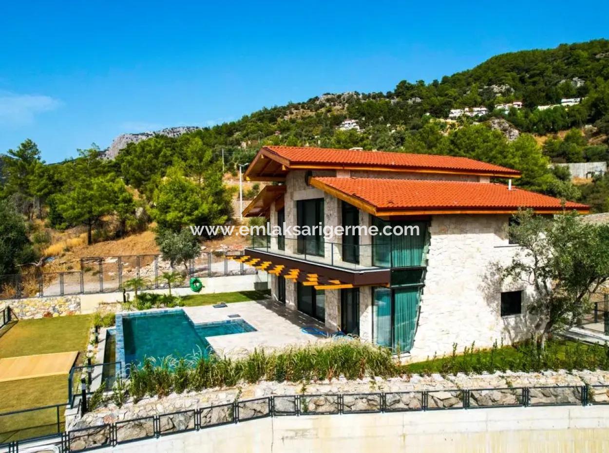 Stone Villa For Sale With Sea View In Sarigerme