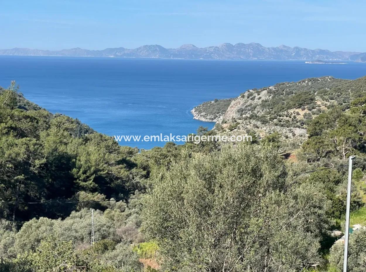 Gökbel'de Full Deniz Manzaralı 4,400M2 Arsa İçinde Satılık Köy Evi